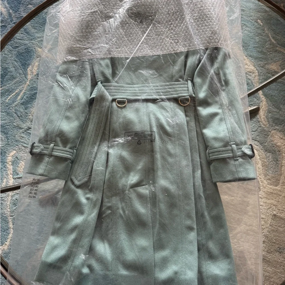 Burberry Mint Green Trench Coat - Picture 3 of 7